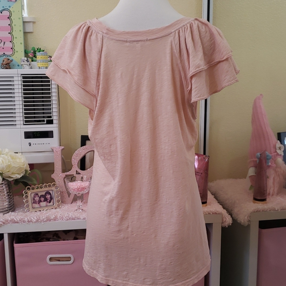 Sundry Ruffled Sleeve Top - Picture 3 of 4